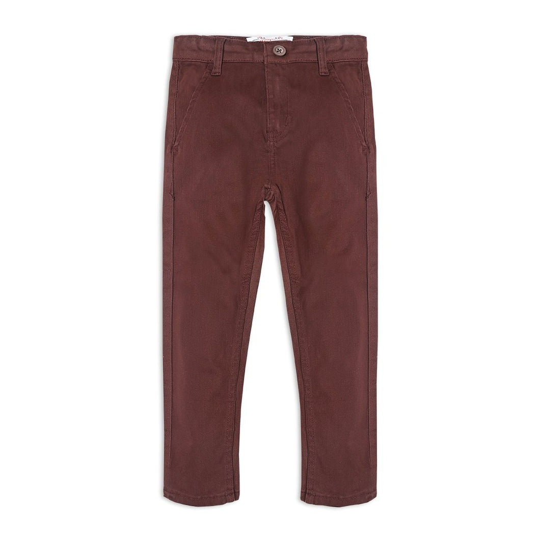 Boys Chocolate Color Chino