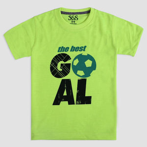 Boys Bright Yellow Goal Tee