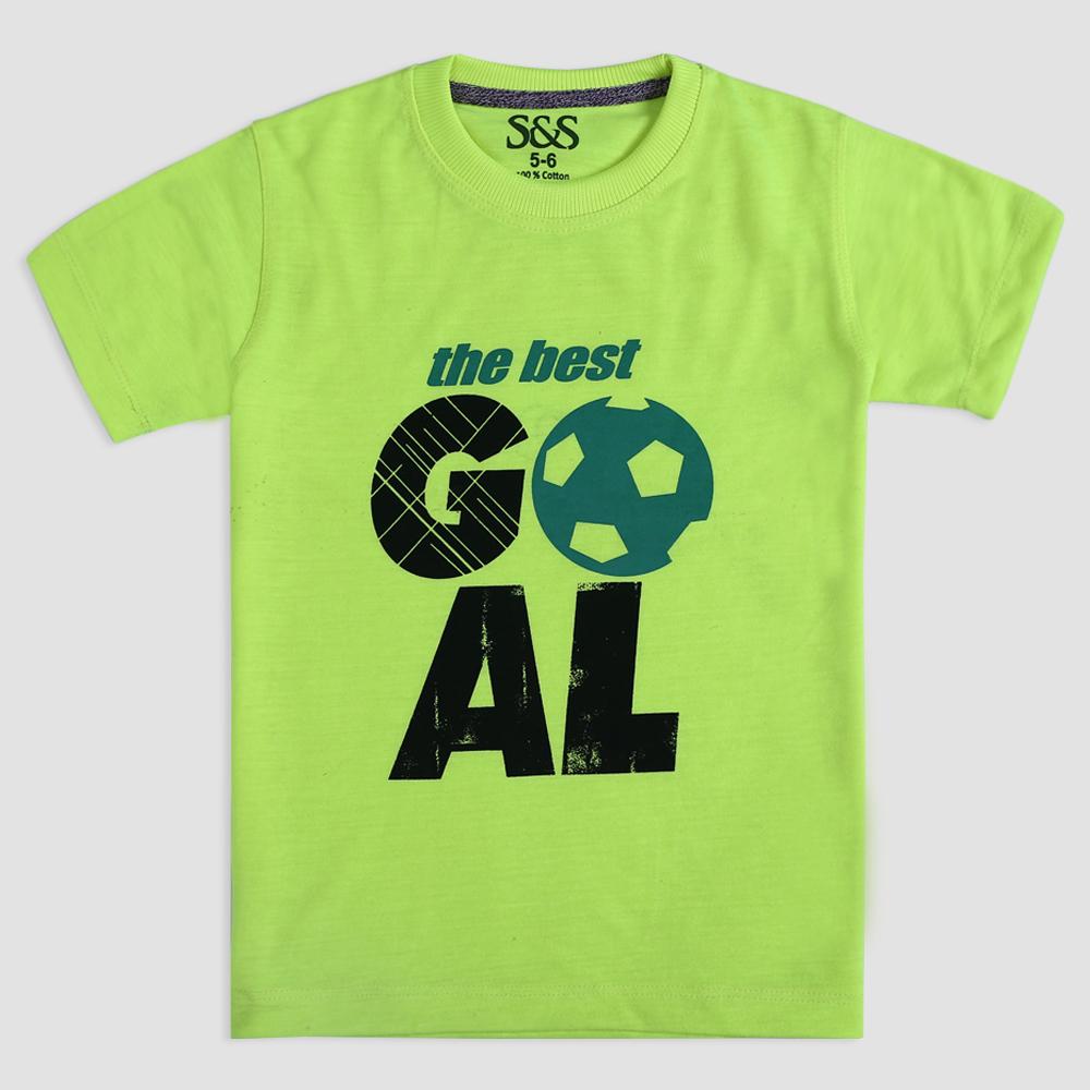 Boys Bright Yellow Goal Tee