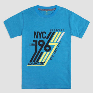 Boys Aqua Blue NYC Tee