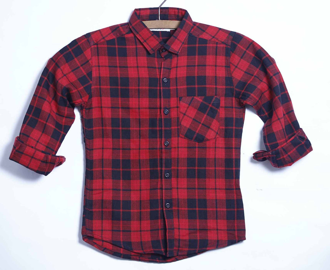 Boys flannel Red Check Shirt