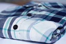 Load image into Gallery viewer, Mens flannel Skyblue Check Shirt

