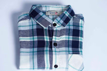 Load image into Gallery viewer, Boys flannel SkyBlue Check Shirt
