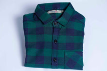 Load image into Gallery viewer, Boys flannel Green Check Shirt
