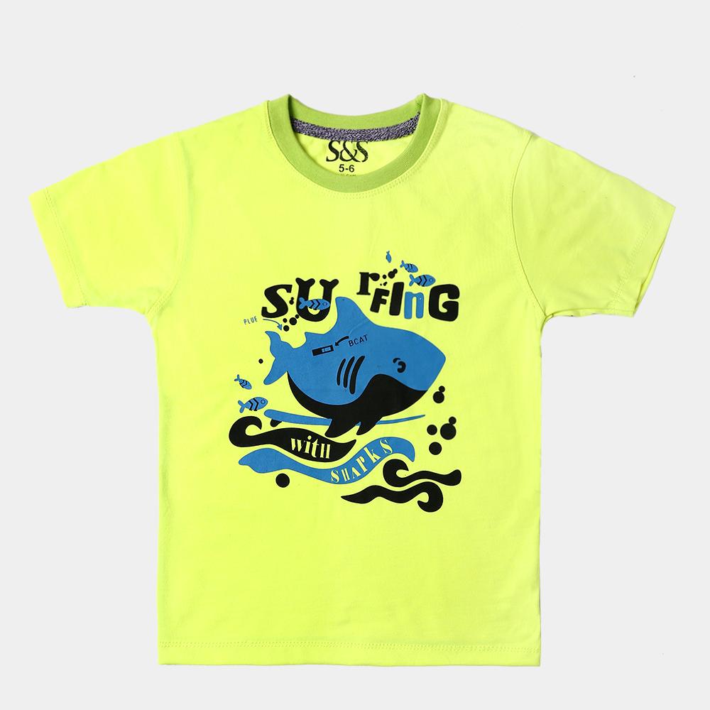 Boys Bright Yellow Fish Tee