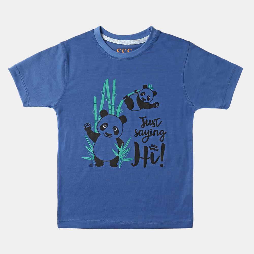 Boys Blue Panda Tee