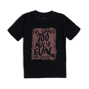 Boys Black Fun Tee