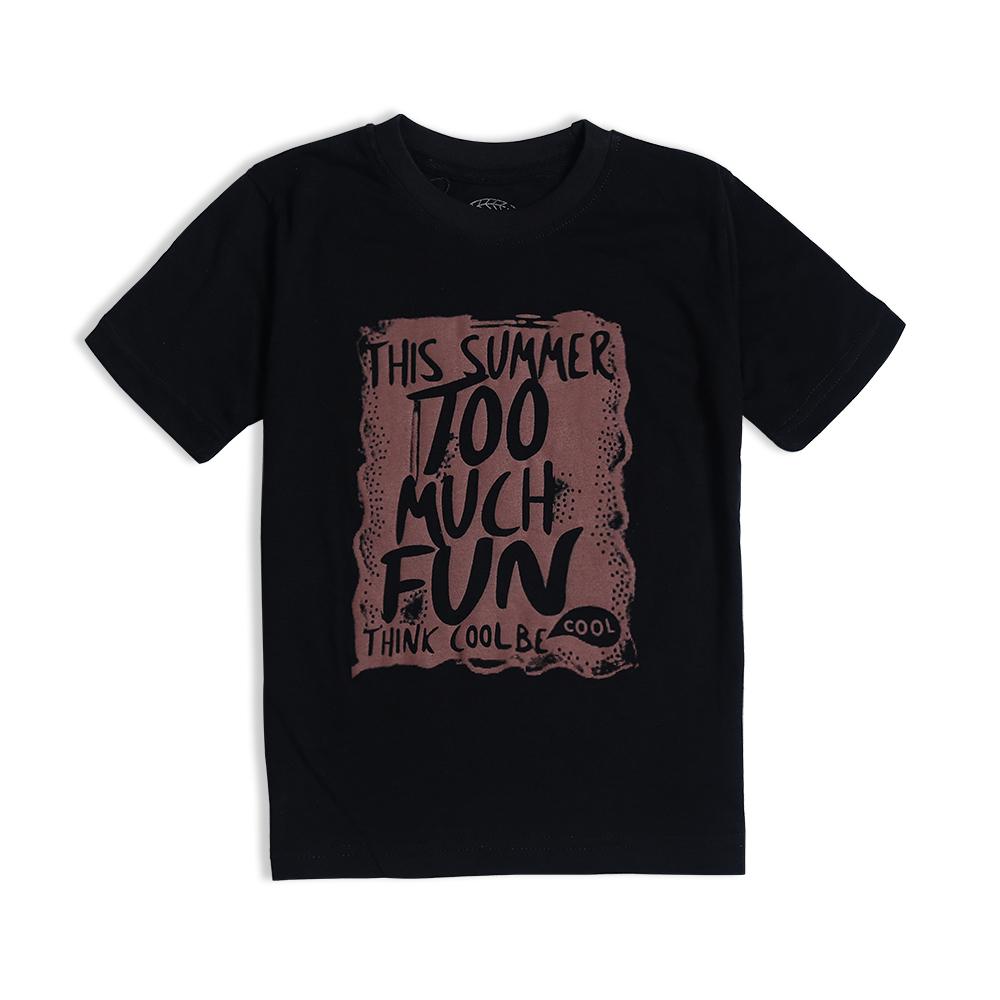 Boys Black Fun Tee